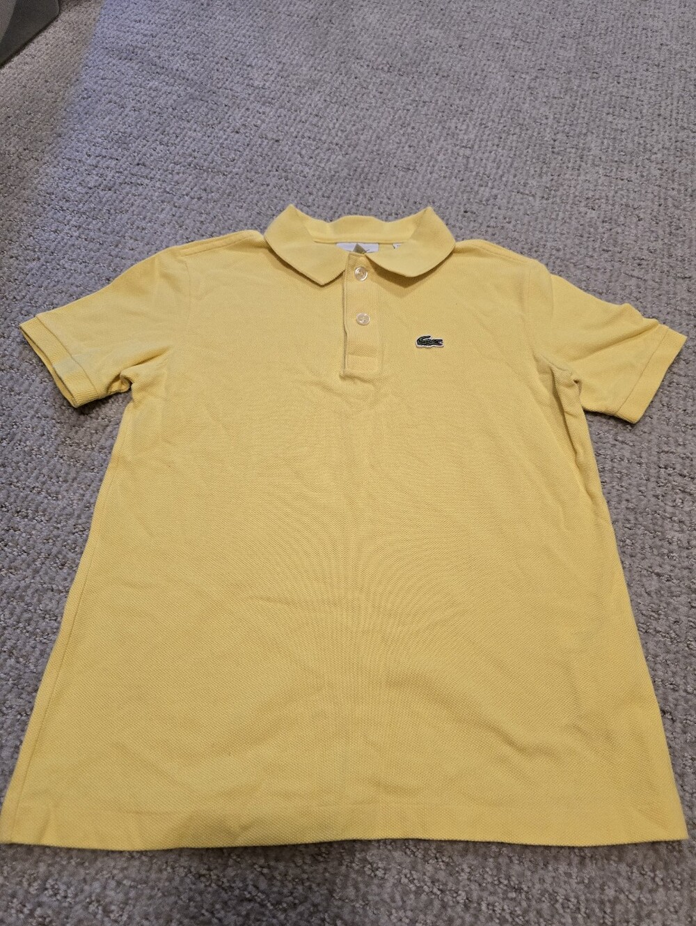 Lacoste Boys Classic Yellow Polo Shirt